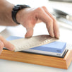 Sharp Pebble Premium Whetstone Knife Sharpening Stone 2 Side Grit 1000/6000- NonSlip Bamboo Base & Angle Guide