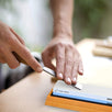 Sharp Pebble Premium Whetstone Knife Sharpening Stone 2 Side Grit 1000/6000- NonSlip Bamboo Base & Angle Guide
