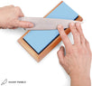 Sharp Pebble Extra Large Sharpening Stones Set - Grits 400/1000/6000 - With NonSlip Bamboo Base, Flattening Stone and Angle Guide