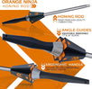 Orange Ninja Knife Honing Rod 10-inch with Angle Guides 17° & 20°- Knife Sharpening Steel