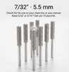 8-Piece Chainsaw & Lawnmower Sharpener Bit Set – 7/32" (5.5mm) Diamond Sharpening Stones