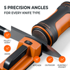 Orange Ninja Electric Rolling Knife Sharpener - 5 Adjustable Sharpening Angles (12°–24°)