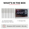 Sharp Pebble 7/32" Lawn Mower Blade Sharpener Bits, 8-Piece