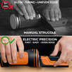 Orange Ninja Electric Rolling Knife Sharpener - 5 Adjustable Sharpening Angles (12°–24°)